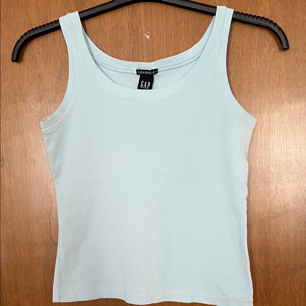 Sale 🎈3/$20 EUC GAP Stretch Soft Sky Blue Cotton Blend Women's Tank Top size S